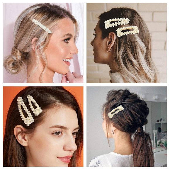 18 Pcs Pearl Hair Clips Large Hair Clips Pins - Picture 7 of 9